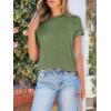 imageANRABESS Womens Short Sleeve Crewneck Shirts Ribbed Knit High Low Hem T Shirt 2025 Summer Spring Casual Tops Trendy ClothesArmy Green