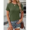 imageANRABESS Womens Summer Tops Workout Shirts Beach Vacation Outfits Business Tshirts Dressy Fashion Spring Clothes 2025Army Green