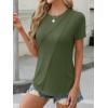 imageANRABESS Womens Summer Tops Workout Shirts Beach Vacation Outfits Business Tshirts Dressy Fashion Spring Clothes 2025Army Green
