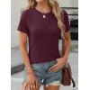 imageANRABESS Womens Summer Tops Workout Shirts Beach Vacation Outfits Business Tshirts Dressy Fashion Spring Clothes 2025Burgundy