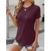 imageANRABESS Womens Summer Tops Workout Shirts Beach Vacation Outfits Business Tshirts Dressy Fashion Spring Clothes 2025Burgundy