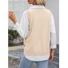 imageANRABESS Womens Sweater Vest Summer Sleeveless Crewneck Ribbed Knit Side Button Loose Pullover Tank Tops 2025 Fall OutfitsBeige