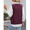 imageANRABESS Womens Sweater Vest Summer Sleeveless Crewneck Ribbed Knit Side Button Loose Pullover Tank Tops 2025 Fall OutfitsBurgundy