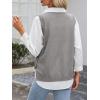 imageANRABESS Womens Sweater Vest Summer Sleeveless Crewneck Ribbed Knit Side Button Loose Pullover Tank Tops 2025 Fall OutfitsGray