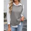 imageANRABESS Womens Sweater Vest Summer Sleeveless Crewneck Ribbed Knit Side Button Loose Pullover Tank Tops 2025 Fall OutfitsGray