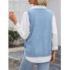 imageANRABESS Womens Sweater Vest Summer Sleeveless Crewneck Ribbed Knit Side Button Loose Pullover Tank Tops 2025 Fall OutfitsLight Blue