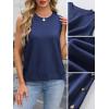 imageANRABESS Womens Sweater Vest Summer Sleeveless Crewneck Ribbed Knit Side Button Loose Pullover Tank Tops 2025 Fall OutfitsNavy Blue
