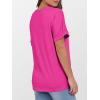 imageANRABESS Womens T Shirts Short Sleeve V Neck Shirts Summer Loose Fit Dressy Tops Business Casual Blouses 2025 Basic TeesHot Pink