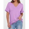imageANRABESS Womens T Shirts Short Sleeve V Neck Shirts Summer Loose Fit Dressy Tops Business Casual Blouses 2025 Basic TeesLight Purple