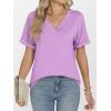imageANRABESS Womens T Shirts Short Sleeve V Neck Shirts Summer Loose Fit Dressy Tops Business Casual Blouses 2025 Basic TeesLight Purple
