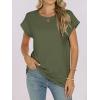 imageANRABESS Womens Tops Summer Cap Sleeve Basic Tee Shirts 2025 Trendy Loose Fit Casual Dressy Business Work Tshirts ClothesArmy Green