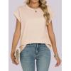 imageANRABESS Womens Tops Summer Cap Sleeve Basic Tee Shirts 2025 Trendy Loose Fit Casual Dressy Business Work Tshirts ClothesBeige