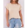 imageANRABESS Womens Tops Summer Cap Sleeve Basic Tee Shirts 2025 Trendy Loose Fit Casual Dressy Business Work Tshirts ClothesBeige