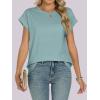 imageANRABESS Womens Tops Summer Cap Sleeve Basic Tee Shirts 2025 Trendy Loose Fit Casual Dressy Business Work Tshirts ClothesCadet Blue