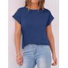 imageANRABESS Womens Tops Summer Cap Sleeve Basic Tee Shirts 2025 Trendy Loose Fit Casual Dressy Business Work Tshirts ClothesDark Blue