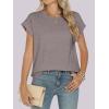 imageANRABESS Womens Tops Summer Cap Sleeve Basic Tee Shirts 2025 Trendy Loose Fit Casual Dressy Business Work Tshirts ClothesGreyish Brown