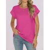 imageANRABESS Womens Tops Summer Cap Sleeve Basic Tee Shirts 2025 Trendy Loose Fit Casual Dressy Business Work Tshirts ClothesHot Pink