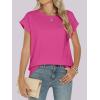 imageANRABESS Womens Tops Summer Cap Sleeve Basic Tee Shirts 2025 Trendy Loose Fit Casual Dressy Business Work Tshirts ClothesHot Pink