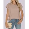 imageANRABESS Womens Tops Summer Cap Sleeve Basic Tee Shirts 2025 Trendy Loose Fit Casual Dressy Business Work Tshirts ClothesKhaki