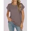 imageANRABESS Womens Tops Summer Cap Sleeve Basic Tee Shirts 2025 Trendy Loose Fit Casual Dressy Business Work Tshirts ClothesLight Brown