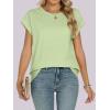 imageANRABESS Womens Tops Summer Cap Sleeve Basic Tee Shirts 2025 Trendy Loose Fit Casual Dressy Business Work Tshirts ClothesLight Green