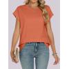 imageANRABESS Womens Tops Summer Cap Sleeve Basic Tee Shirts 2025 Trendy Loose Fit Casual Dressy Business Work Tshirts ClothesOrange