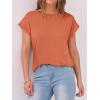 imageANRABESS Womens Tops Summer Cap Sleeve Basic Tee Shirts 2025 Trendy Loose Fit Casual Dressy Business Work Tshirts ClothesOrange