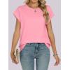 imageANRABESS Womens Tops Summer Cap Sleeve Basic Tee Shirts 2025 Trendy Loose Fit Casual Dressy Business Work Tshirts ClothesPink