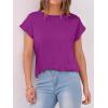 imageANRABESS Womens Tops Summer Cap Sleeve Basic Tee Shirts 2025 Trendy Loose Fit Casual Dressy Business Work Tshirts ClothesPurple