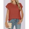 imageANRABESS Womens Tops Summer Cap Sleeve Basic Tee Shirts 2025 Trendy Loose Fit Casual Dressy Business Work Tshirts ClothesRust