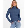 imageANRABESS Womens Turtleneck Cable Knit Sweaters Long Sleeve Fitted Business Casual Pullover Top 2025 Fall OutfitsBlue