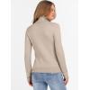 imageANRABESS Womens Turtleneck Cable Knit Sweaters Long Sleeve Fitted Business Casual Pullover Top 2025 Fall OutfitsLight Tan