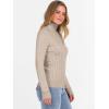imageANRABESS Womens Turtleneck Cable Knit Sweaters Long Sleeve Fitted Business Casual Pullover Top 2025 Fall OutfitsLight Tan