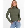 imageANRABESS Womens Turtleneck Cable Knit Sweaters Long Sleeve Fitted Business Casual Pullover Top 2025 Fall OutfitsOlive Green