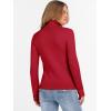 imageANRABESS Womens Turtleneck Cable Knit Sweaters Long Sleeve Fitted Business Casual Pullover Top 2025 Fall OutfitsRed