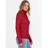 imageANRABESS Womens Turtleneck Cable Knit Sweaters Long Sleeve Fitted Business Casual Pullover Top 2025 Fall OutfitsRed