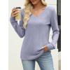 imageANRABESS Womens V Neck Sweaters 2025 Fall Long Sleeve Shirts Lightweight Ribbed Knit Basic Casual Office Work Tunic TopsBlue