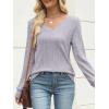 imageANRABESS Womens V Neck Sweaters 2025 Fall Long Sleeve Shirts Lightweight Ribbed Knit Basic Casual Office Work Tunic TopsGrey