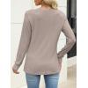 imageANRABESS Womens V Neck Sweaters 2025 Fall Long Sleeve Shirts Lightweight Ribbed Knit Basic Casual Office Work Tunic TopsGrey Knaki