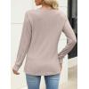 imageANRABESS Womens V Neck Sweaters 2025 Fall Long Sleeve Shirts Lightweight Ribbed Knit Basic Casual Office Work Tunic TopsLight Apricot