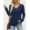 imageANRABESS Womens V Neck Sweaters 2025 Fall Long Sleeve Shirts Lightweight Ribbed Knit Basic Casual Office Work Tunic TopsNavy Blue