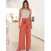 imageANRABESS Womens Wide Leg Palazzo Pants Belted High Waisted Business Casual Flowy Long Trousers with PocketsOrange Red