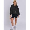 imageANRABESS Womens Zip up Oversized Sweatshirts Fleece jacket Coat Long Sleeve Casual Hoodie 2025 Fall Teen Girl Top ClothesBlack