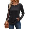 imageANRABESS Long Sleeve Shirts for Women Crewneck Tunic Tops Business Casual Fit Fall Lightweight Sweaters Fashion Clothes 2025Black