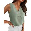 imageANRABESS Tank Top for Women Dressy Casual Business Work Blouses Sleeveless V Neck Textured Tops 2025 Spring Summer OutfitsLight Green