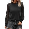 imageANRABESS Womens Long Sleeve Shirts Lace Tops Business Casual Blouses 2025 Fall Fashion OutfitsBlack