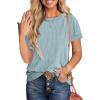 imageANRABESS Womens Short Sleeve Crewneck Shirts Ribbed Knit High Low Hem T Shirt 2025 Summer Spring Casual Tops Trendy ClothesLight Blue