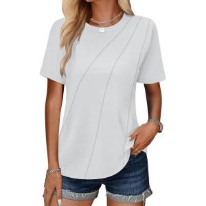 imageANRABESS Womens Summer Tops Workout Shirts Beach Vacation Outfits Business Tshirts Dressy Fashion Spring Clothes 2025White
