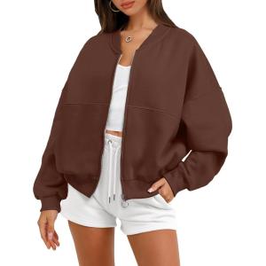 imageANRABESS Womens Zip up Oversized Sweatshirts Fleece jacket Coat Long Sleeve Casual Hoodie 2025 Fall Teen Girl Top ClothesKhaki
