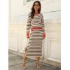 imageANRABESS 2 Piece Skirts Sets For Women Fall Fashion 2025 Striped Sweater Midi Dress Knit Lounge Travel Outfits Winter ClothesKhaki Black Red